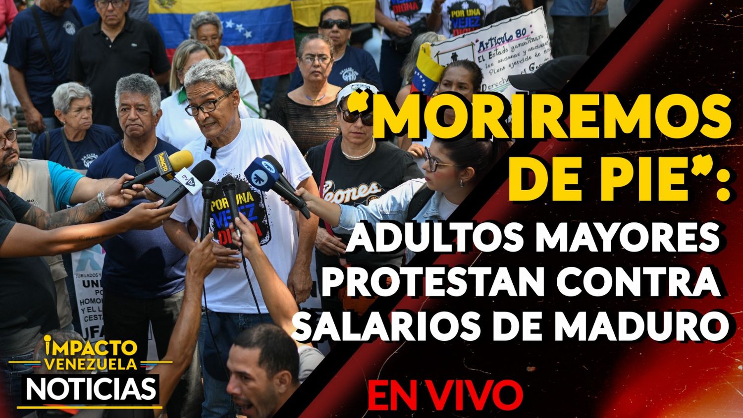 «MORIREMOS DE PIE»: adultos mayores protestan contra salarios de Maduro – VIDEO