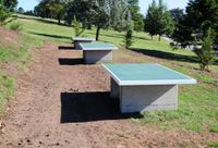 Piden al Municipio trasladar las mesas de ping pong ubicadas en la Plaza de las Banderas