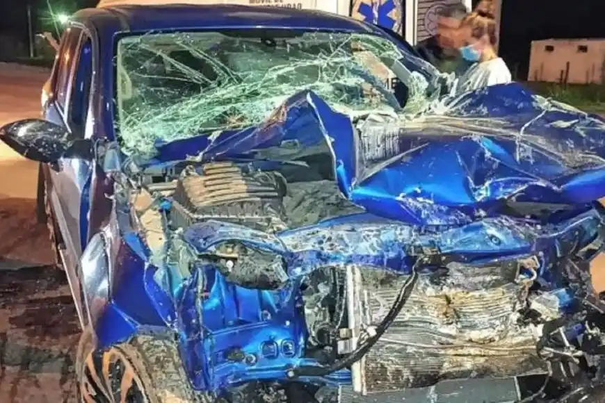 Una camioneta impactó desde atrás contra un carretón estacionado a la vera de la ruta