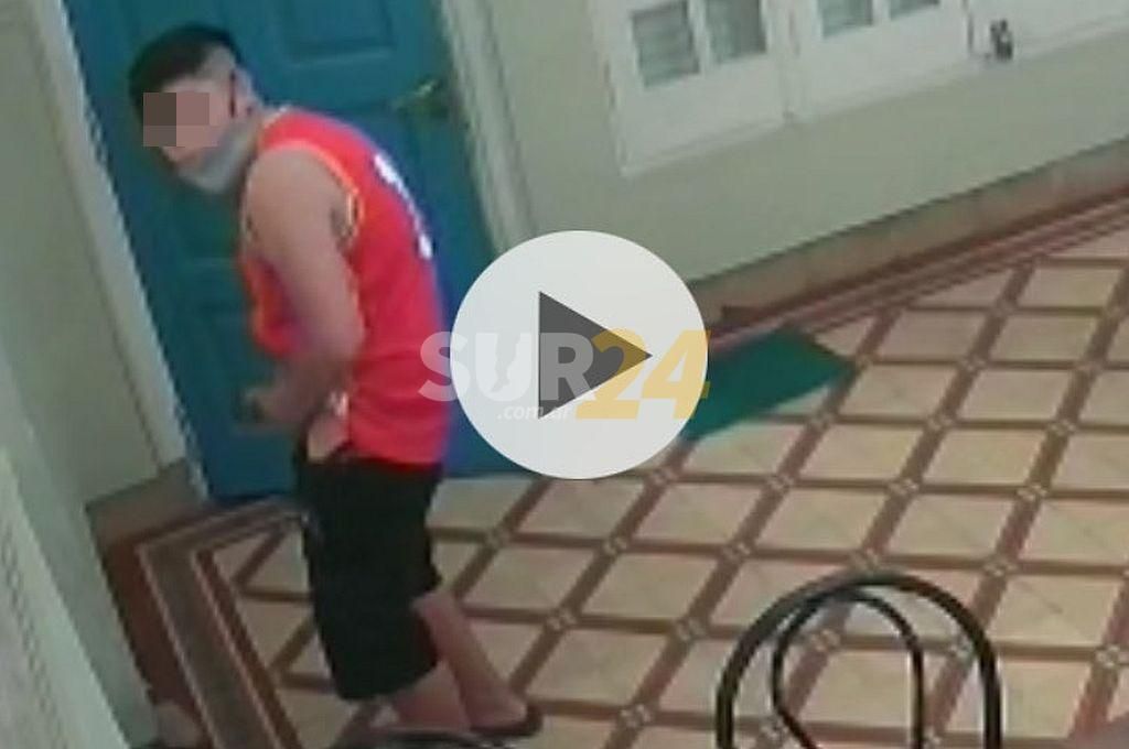 Video: entró a robar en un local y se masturbó mirando una clase de yoga