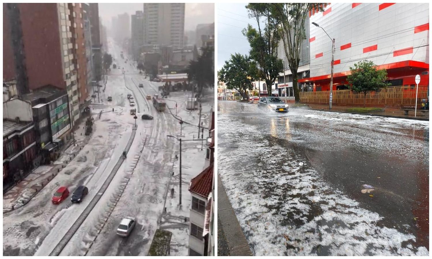 Caos en Bogotá por fuerte granizada (+ Videos)