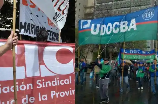 Continúan los conflictos gremiales en la Provincia: Protesta de Udocba y Cicop