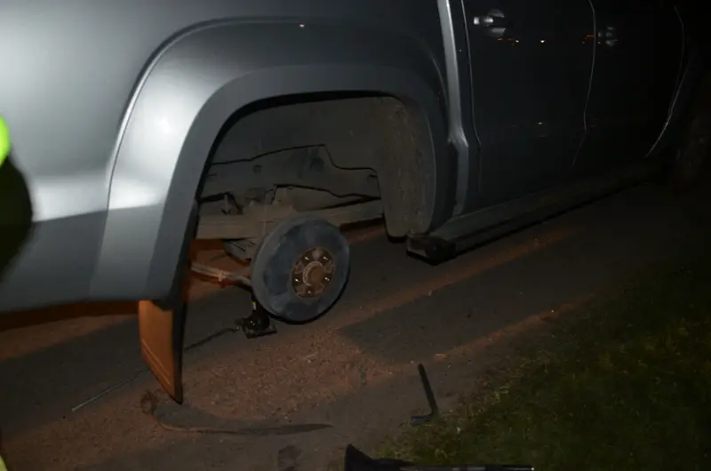 Robo en Panamericana: Los emboscaron con un bloque de cemento