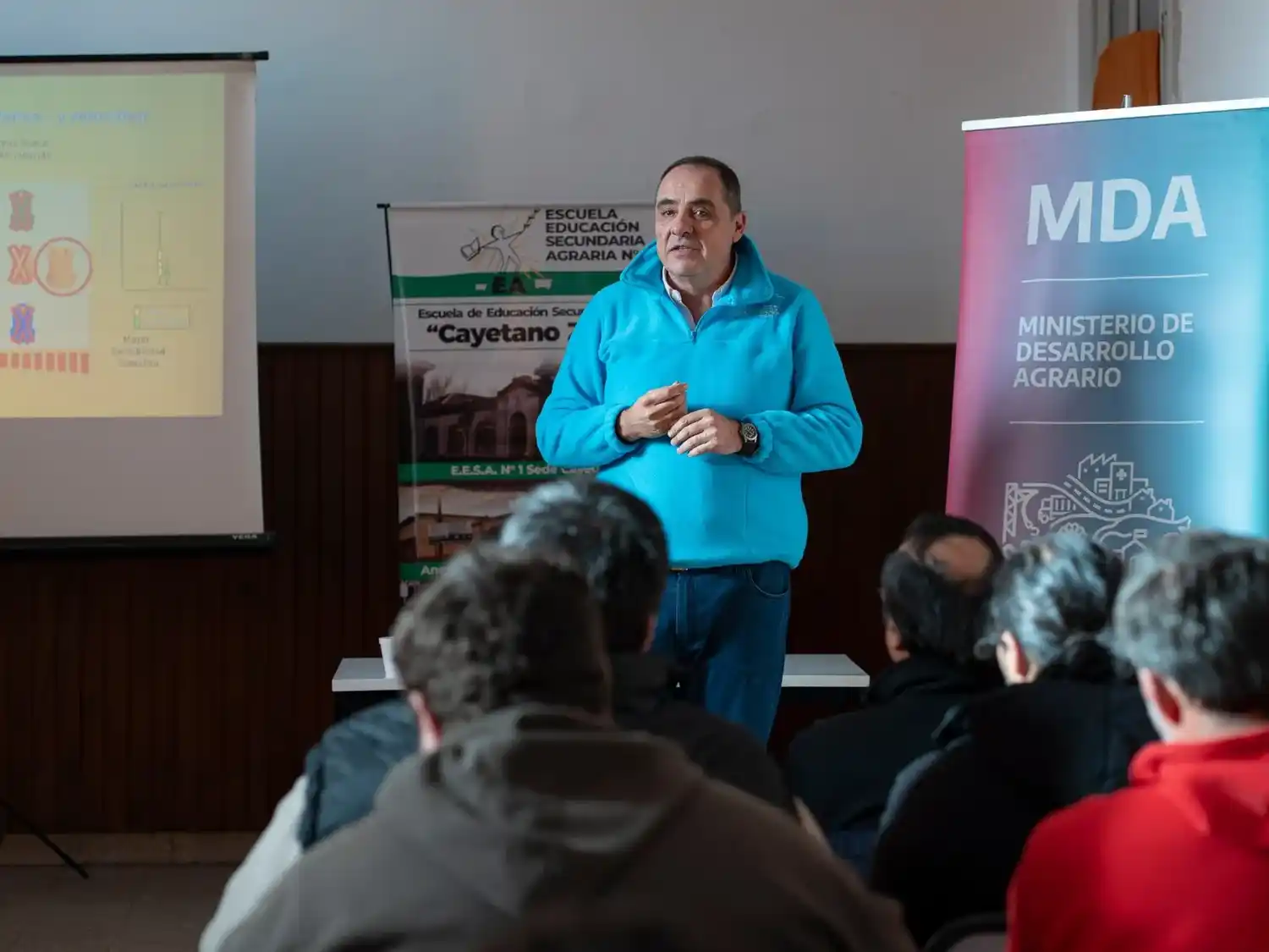 La capacitación se desarrolló en instalaciones de la Escuela de Educación Secundaria Agraria N°1