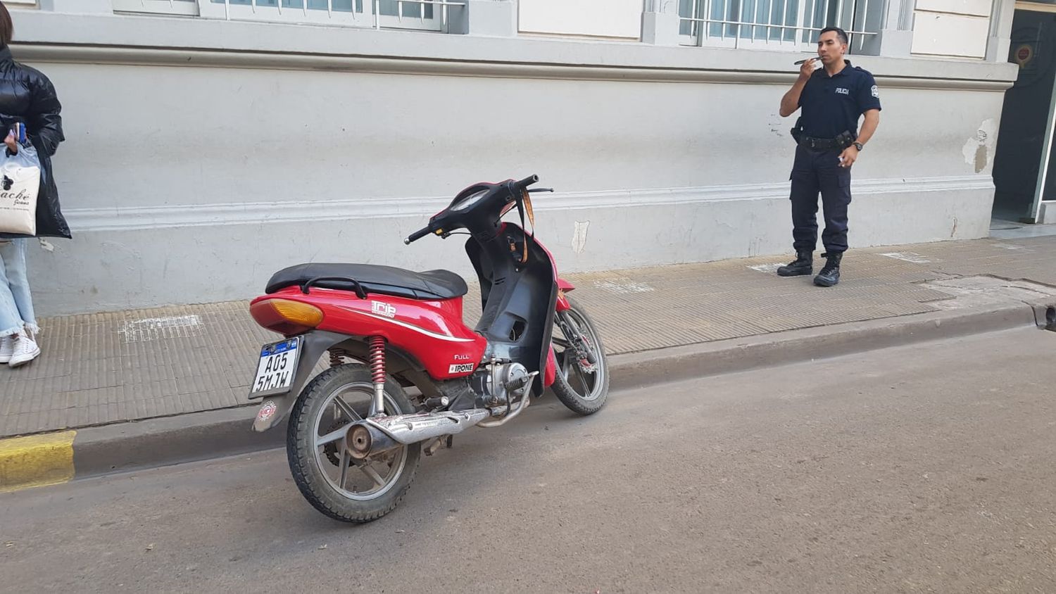 Accidente en pleno centro