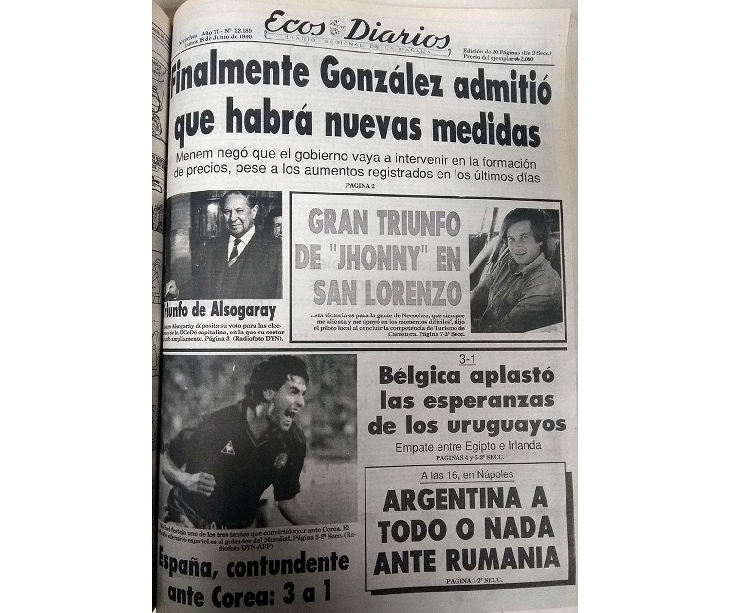 Lunes 18 de junio de 1990