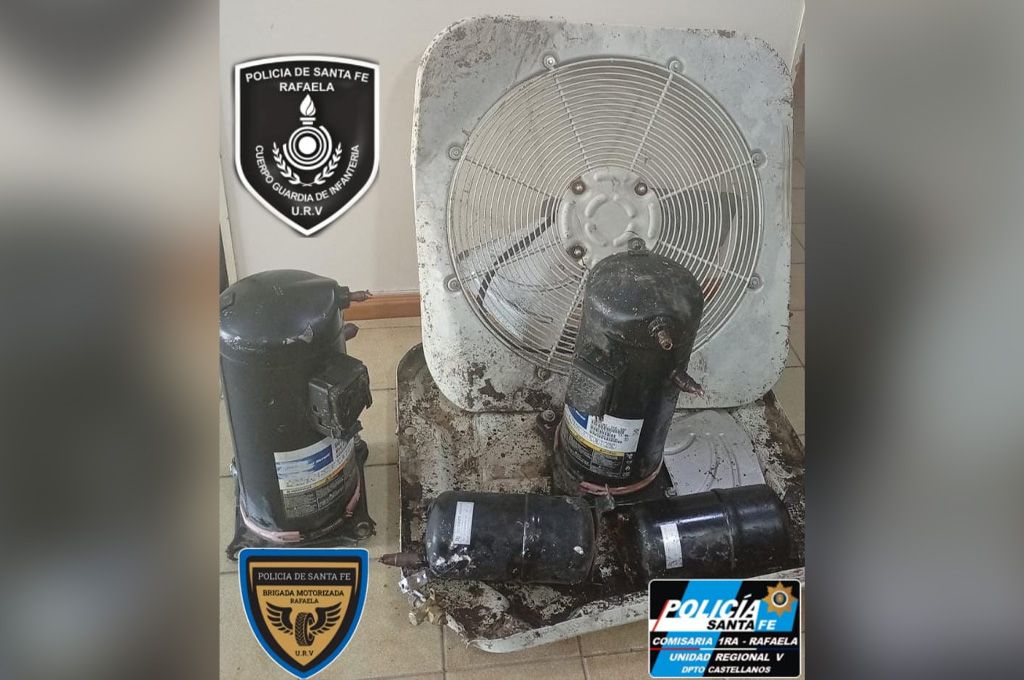 Atraparon a un joven que robó un compresor de un predio de Avenida Italia
