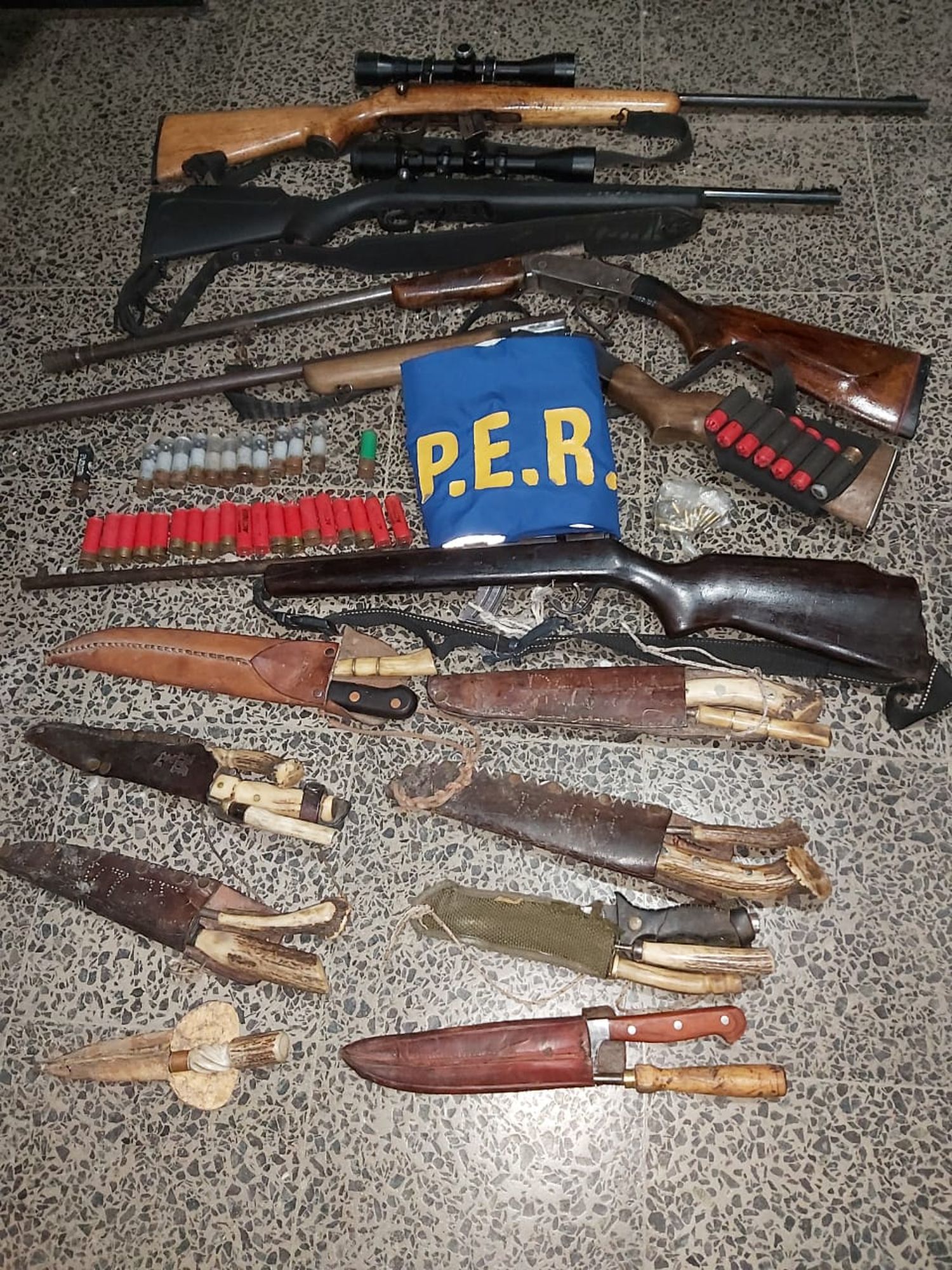 Cazadores furtivos en Gualeguaychú: secuestraron rifles, escopetas y armas blancas