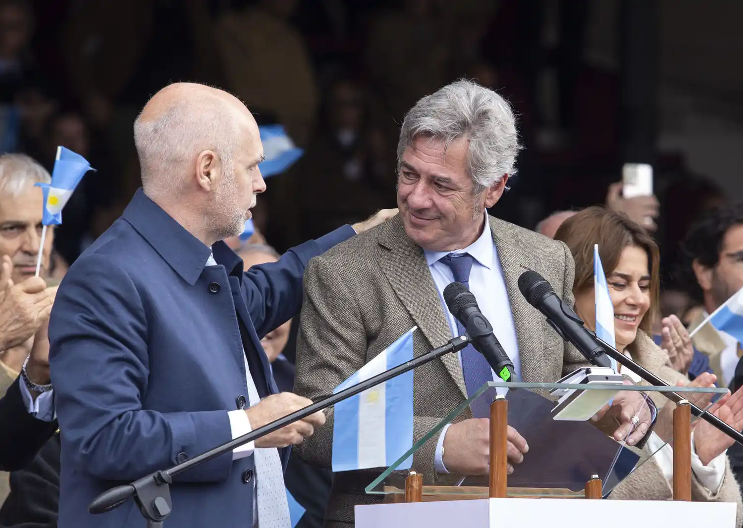 Horacio Rodríguez Larreta y Nicolás Pino.