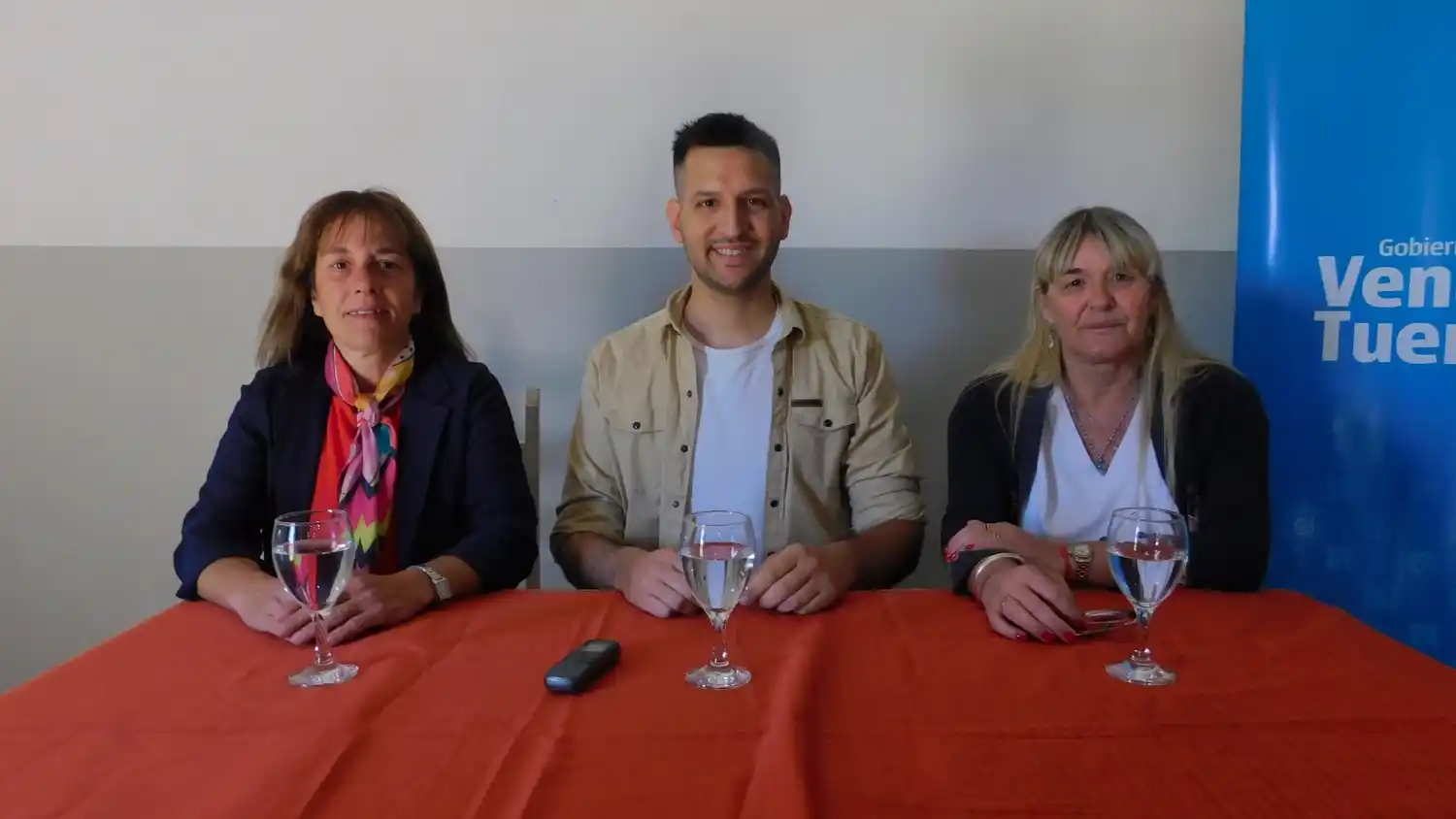 Integrantes de la Junta Electoral: Laura Gabusi, Facundo Rebasti y Verónica Ruiz.