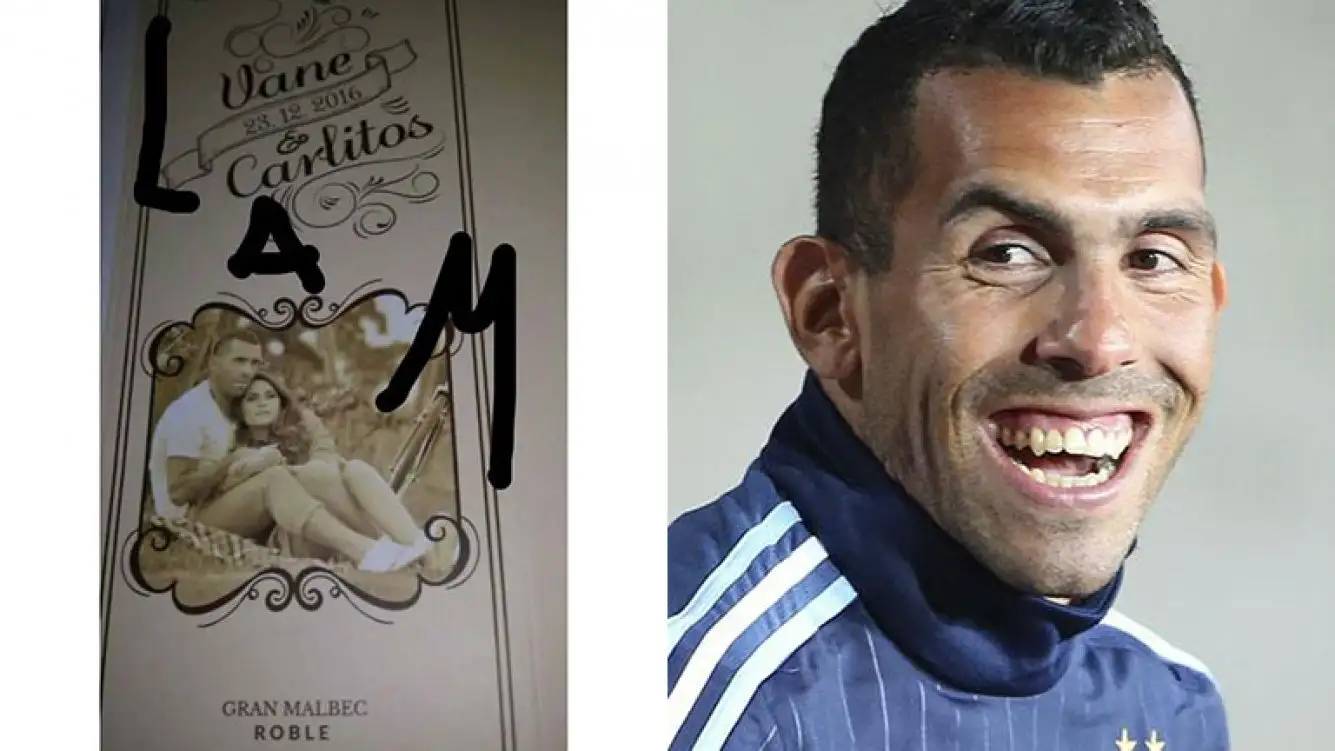 ¡Que vivan los novios! La original invitación de boda de Tevez