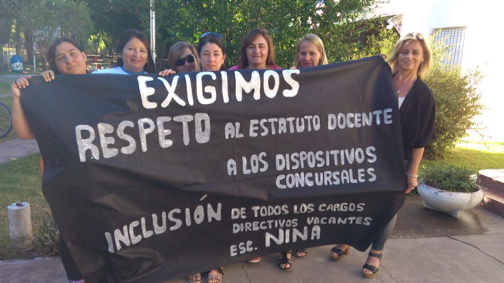 Docentes de Crespo reclaman la inclusión en los concursos de los cargos de las Escuelas Nina