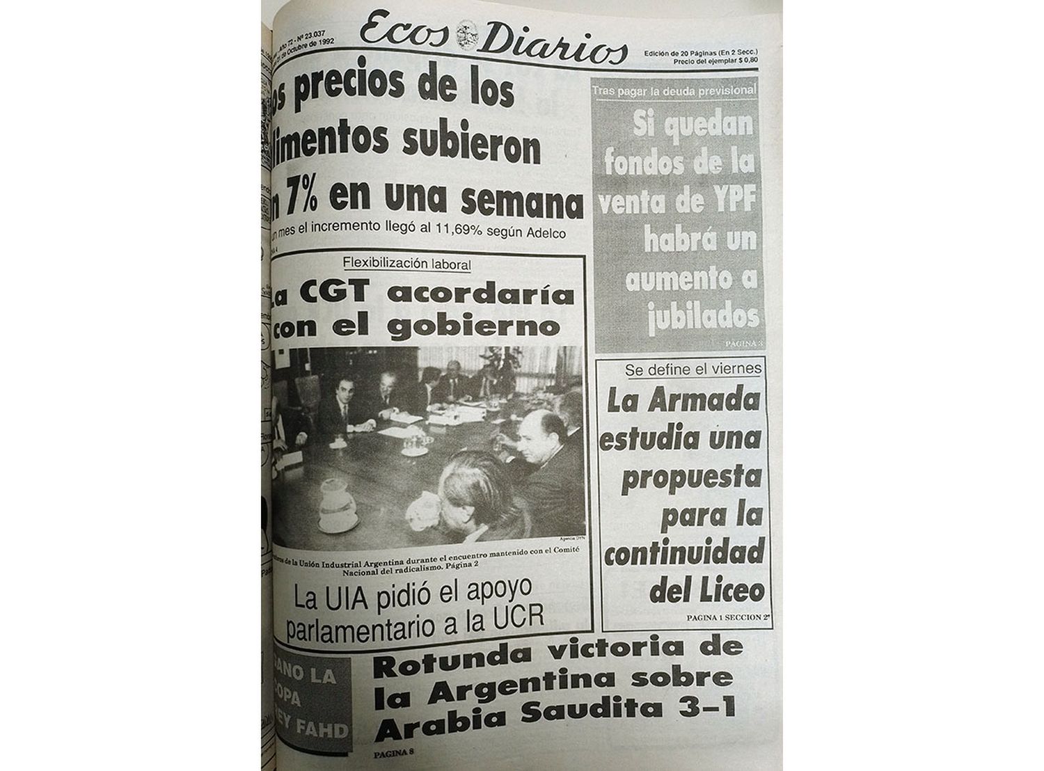 Miércoles 21 de octubre de 1992