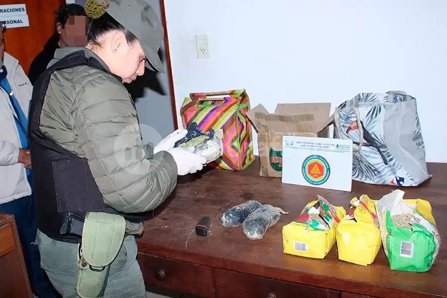 Gendarmes detectaron a una persona llevando yerba, pero no esa que sirve para tomar mates...