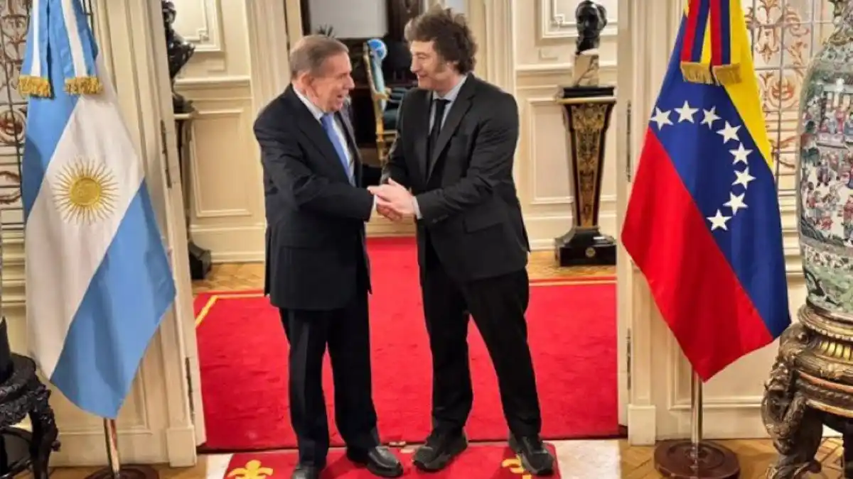 Milei recibió con beneplácito a Edmundo González en la Casa Rosada (VIDEO)