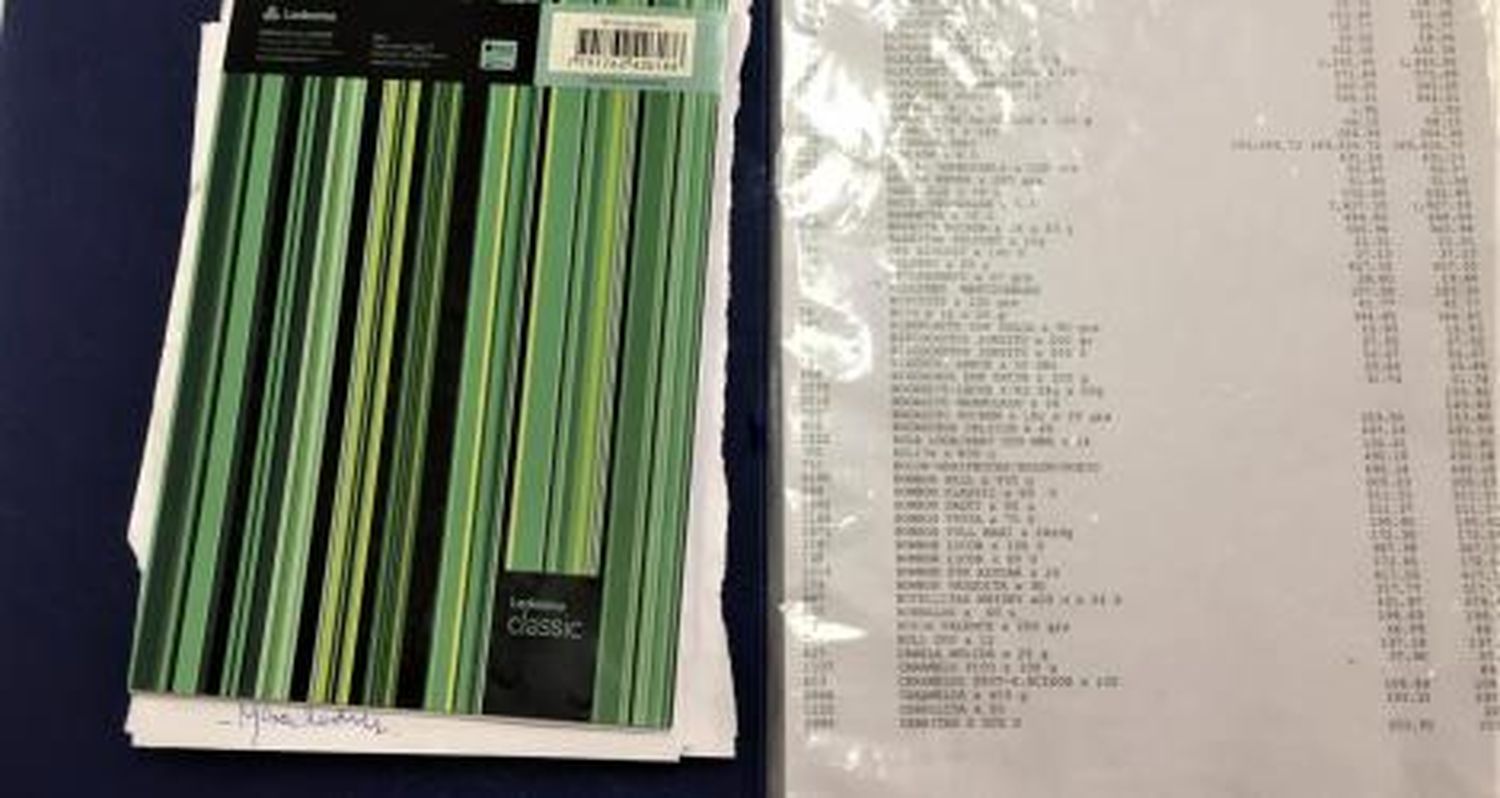Encontraron elementos de trabajo de un distribuidor de golosinas