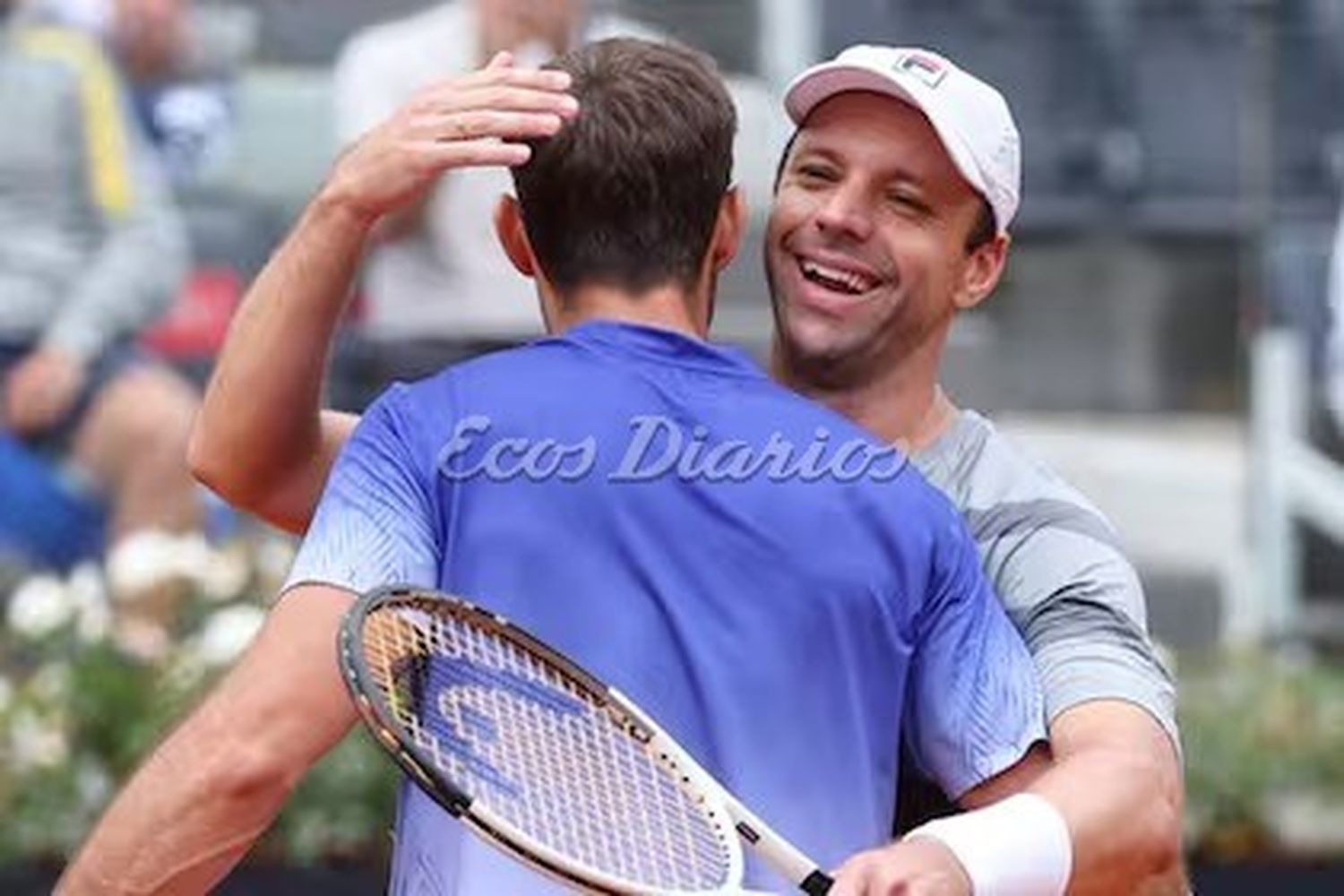 Abrazo. De Zeballos y Granollers tras el triunfo en la final de Roma