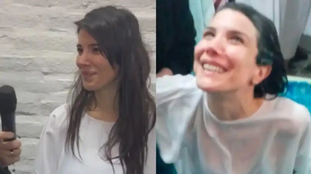 Andrea Rincón rompió en llanto en su ceremonia de bautismo: “Me arrepiento de todo”