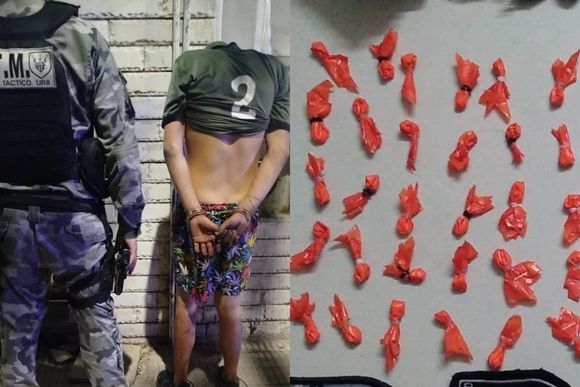 Descubrieron a un joven de 18 años con decenas de envoltorios de cocaína y quedó detenido