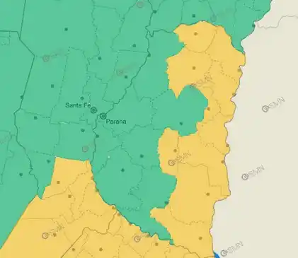 Pronostican tormentas fuertes con granizo y fuertes ráfagas de viento en Concordia