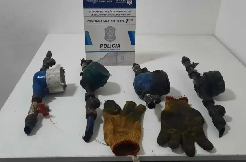 Se le "pinchó" el plan: detuvieron al ladrón de medidores de agua