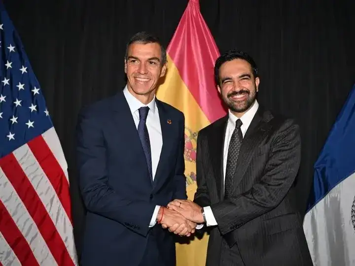 Pedro Sánchez, presidente del Gobierno español, y Zohran Mamdani, alcalde de Nueva York.
