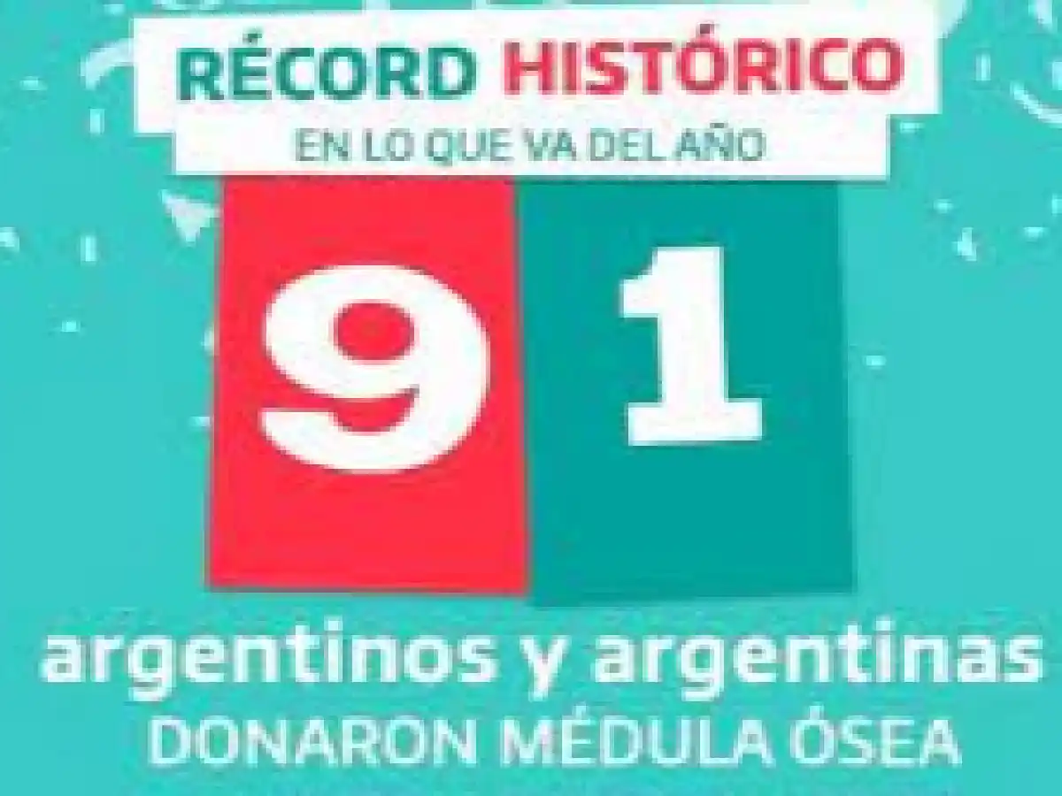 Se alcanzó un "récord histórico" de donaciones de médula ósea en Argentina