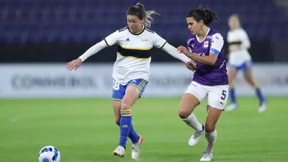 Huber fue titular en el "xeneize".