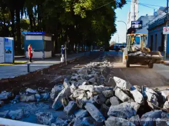 El Municipio realiza trabajos en la Semi Peatonal

