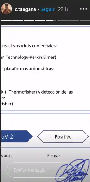 C Tangana compartió su diagnóstico en Instagram. 