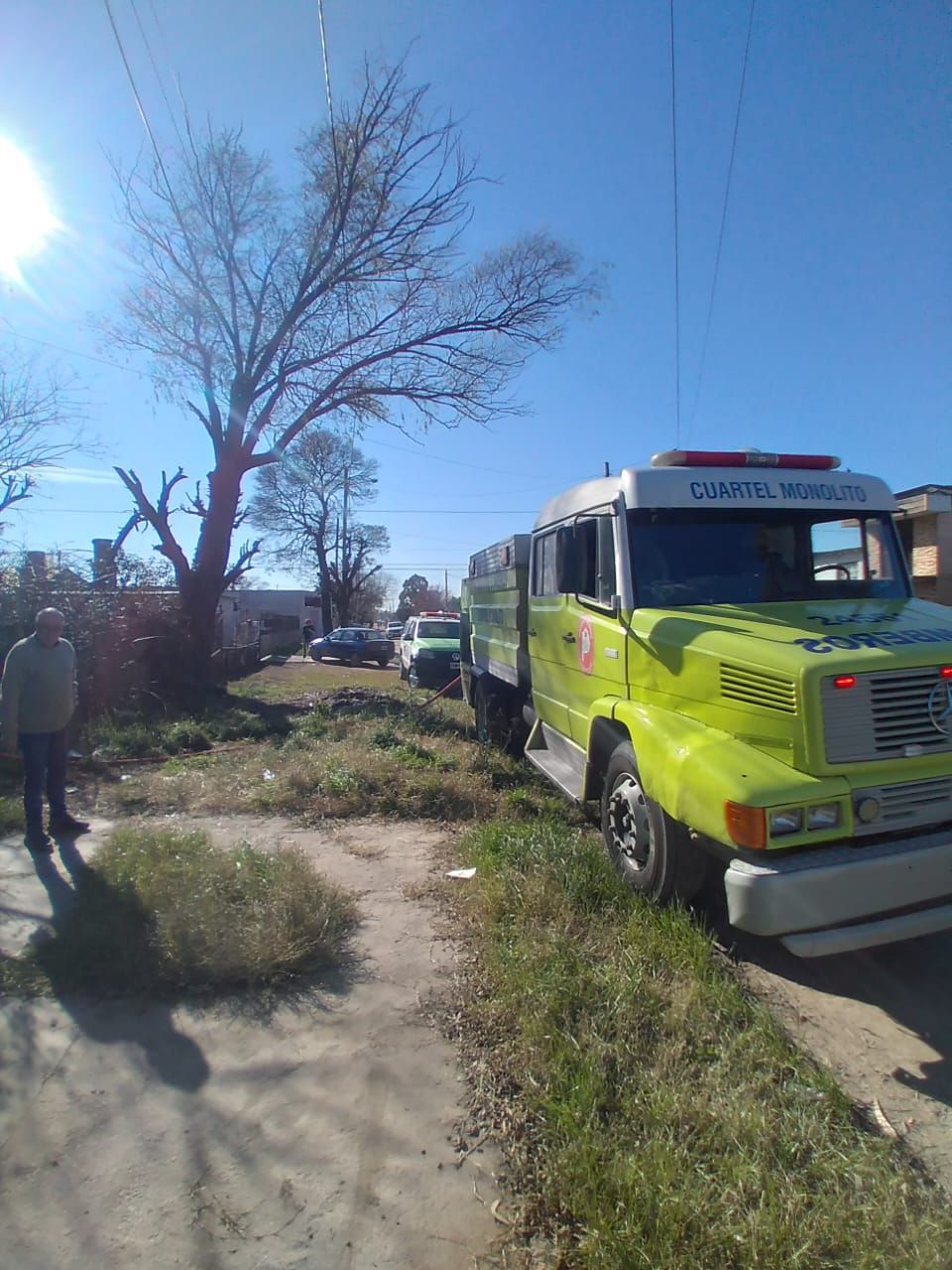 Murió la mujer que había quedado envuelta en llamas.