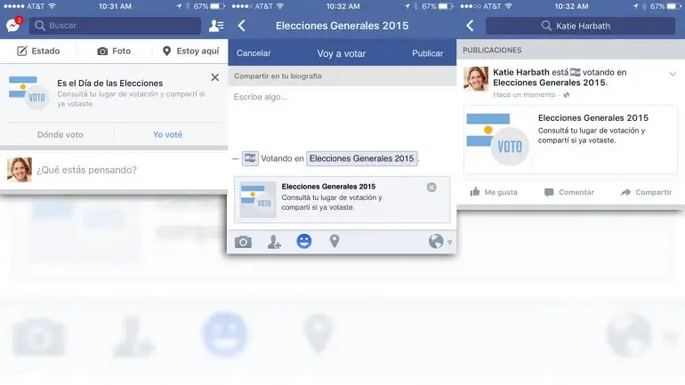 Más de 3 millones de personas usaron el botón “Yo voté” de Facebook