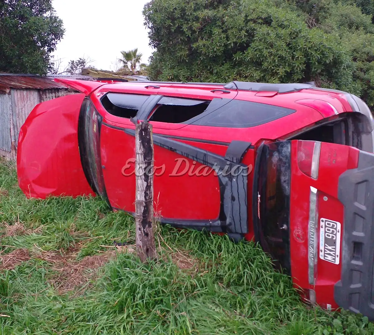 En un campo. Sobre la ruta 88, fue hallado el vehículo sustraído en Necochea