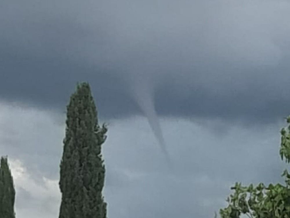 Imagen de la nube de embude visualizada en Carreras. Foto: Vía WhatsApp.