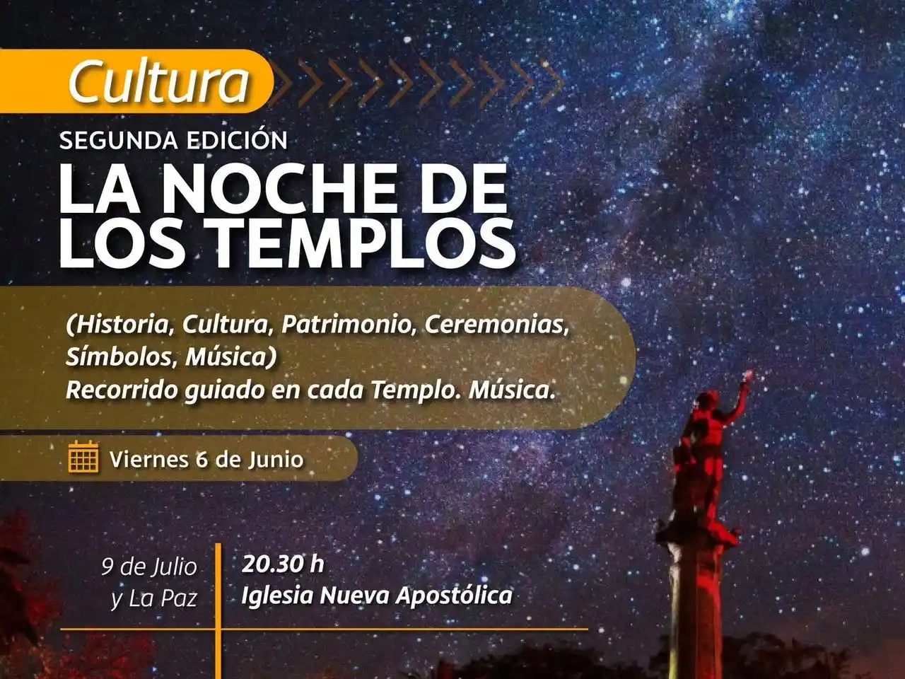 Gualeguay vivirá la segunda edición de “La Noche de los Templos”