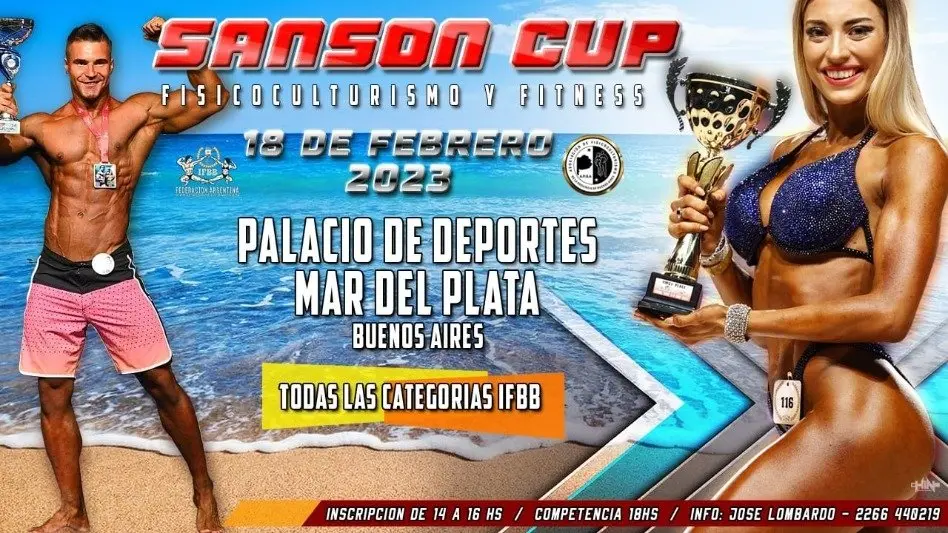 "Sansón Cup": el torneo de fitness y fisicoculturismo se realizará en Mar del Plata