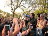 Javier Milei junto a Virginia Gallardo en Corrientes.