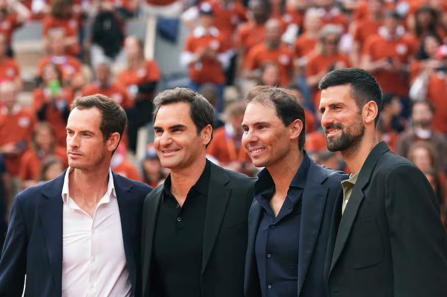 Roland Garros Andy Murray, Roger Federer y Novak Djokovic