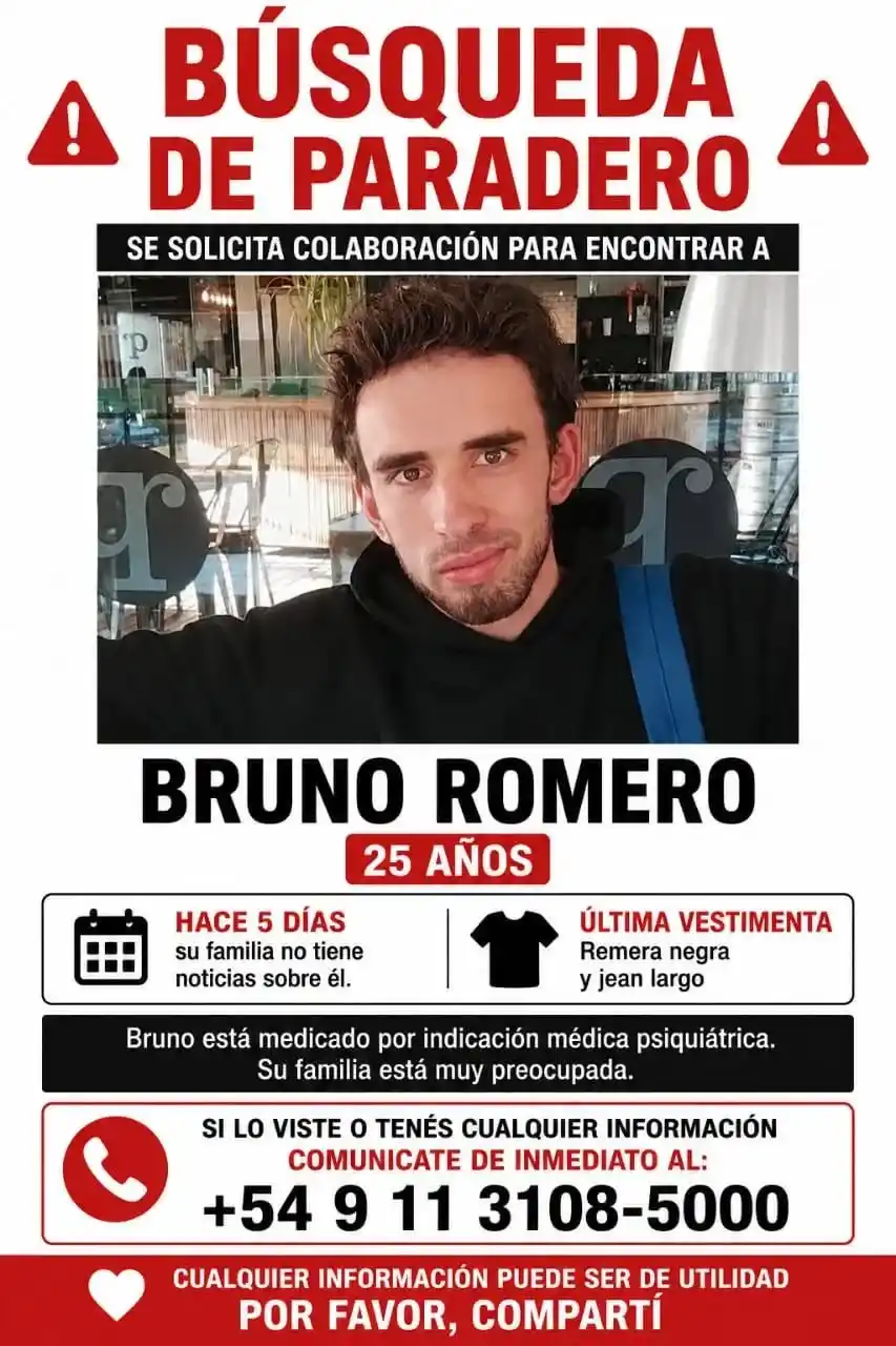 Buscan a un joven de Pilar que lleva varios días desaparecido