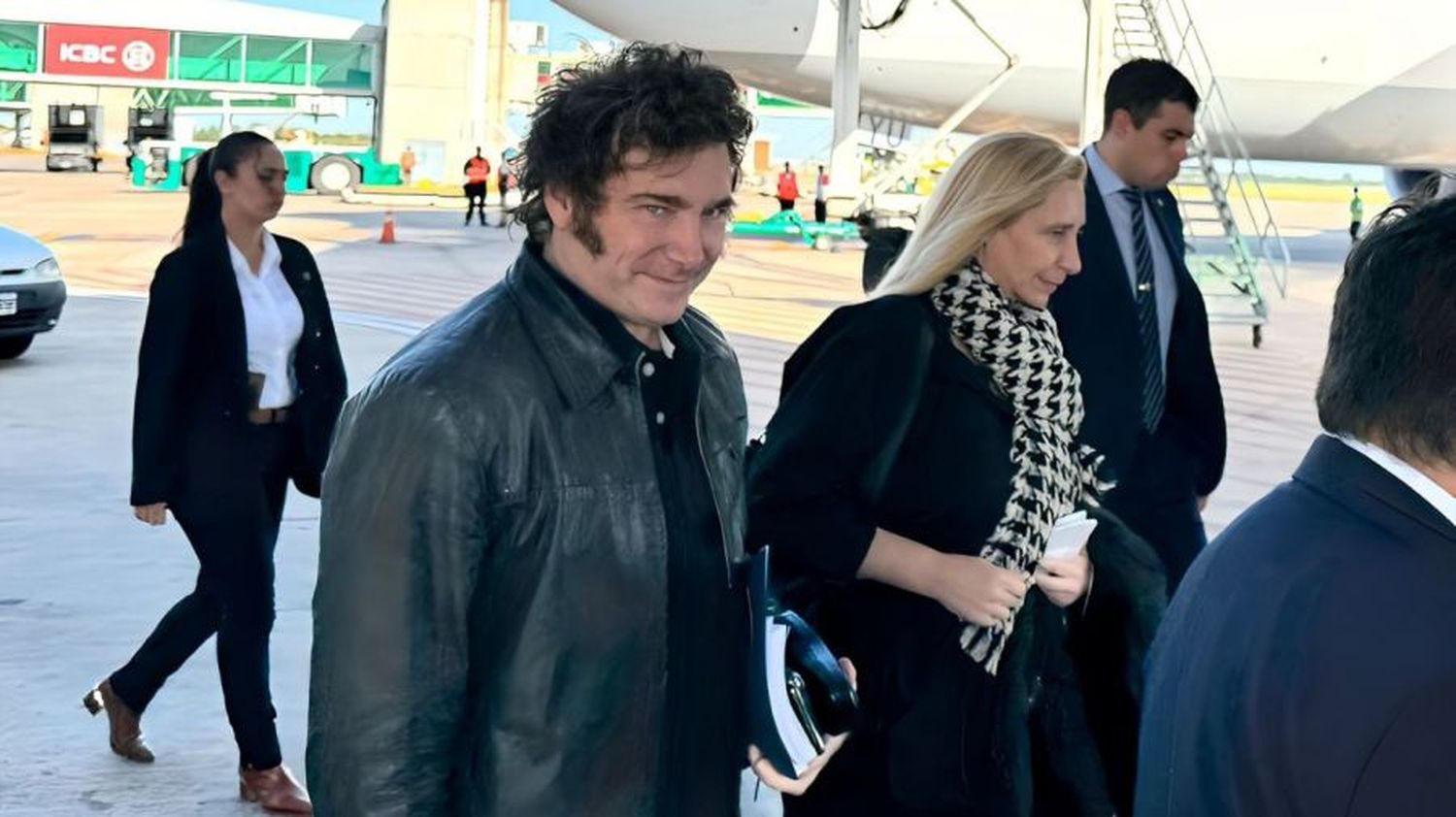 Javier Milei y su hermana en Davos