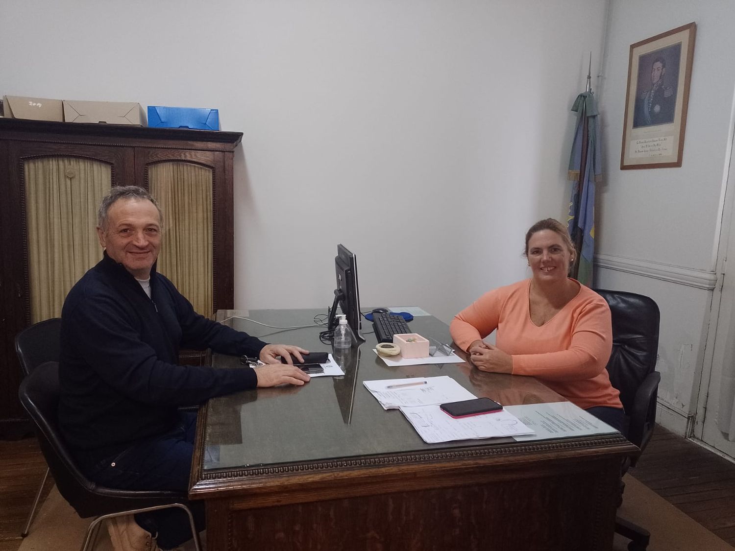 Mara Redivo se reunió con el concejal chavense José Garibotti