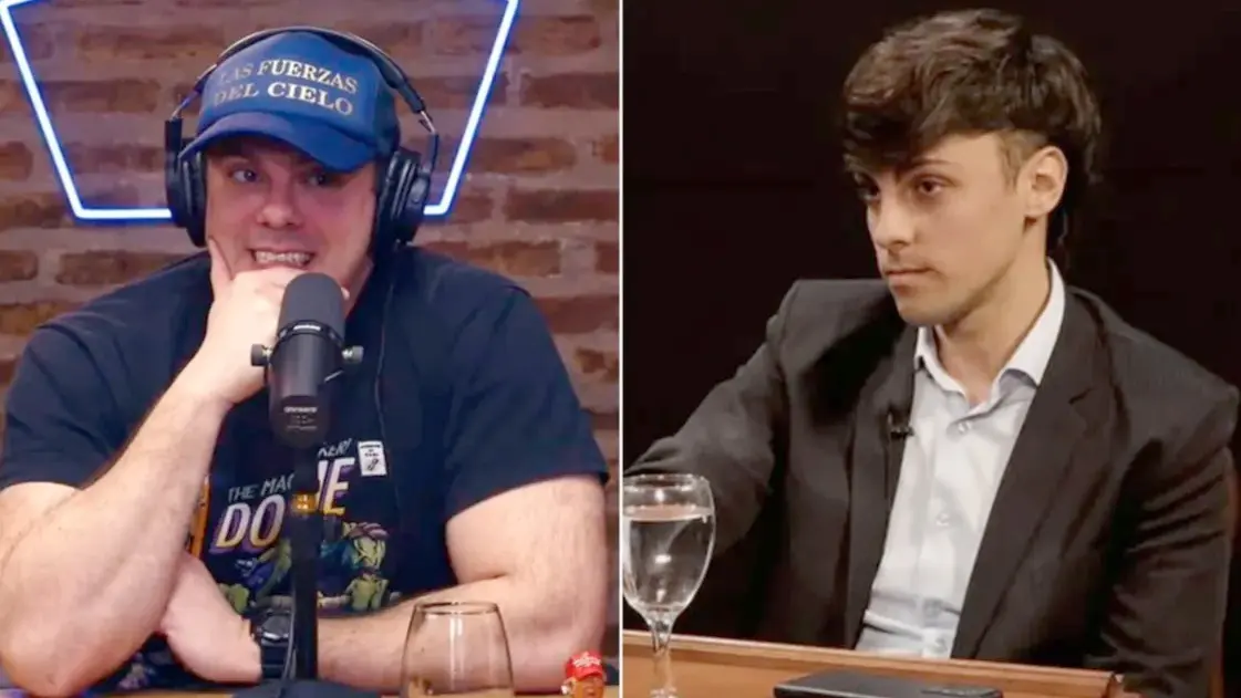 Daniel Parisini (Gordo Dan) y el bahiense Tomás Dell Elce
