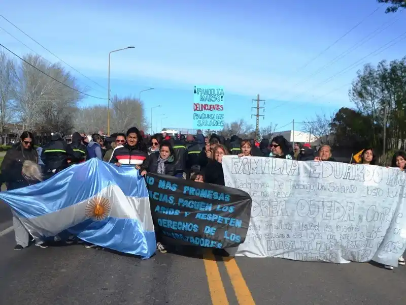 Manifestación de trabajadores de la empresa.
