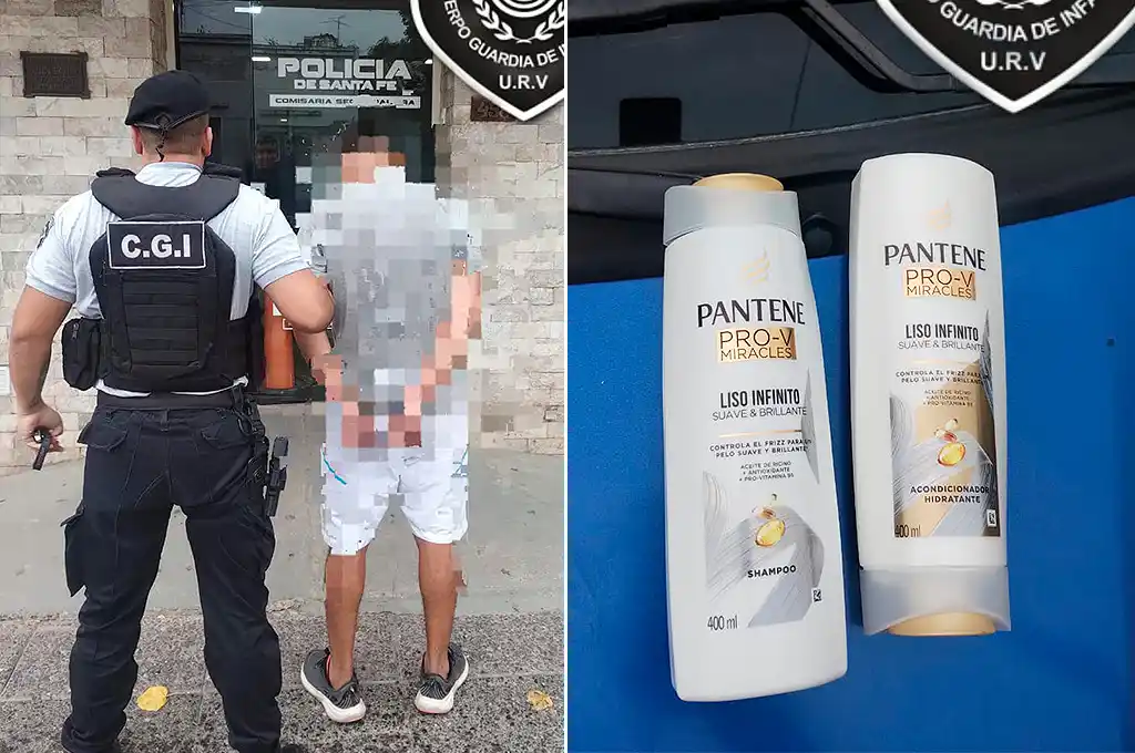 Lo tentó la promoción de shampoo y acondicionador, pero no lo quiso pagar y lo robó: detenido