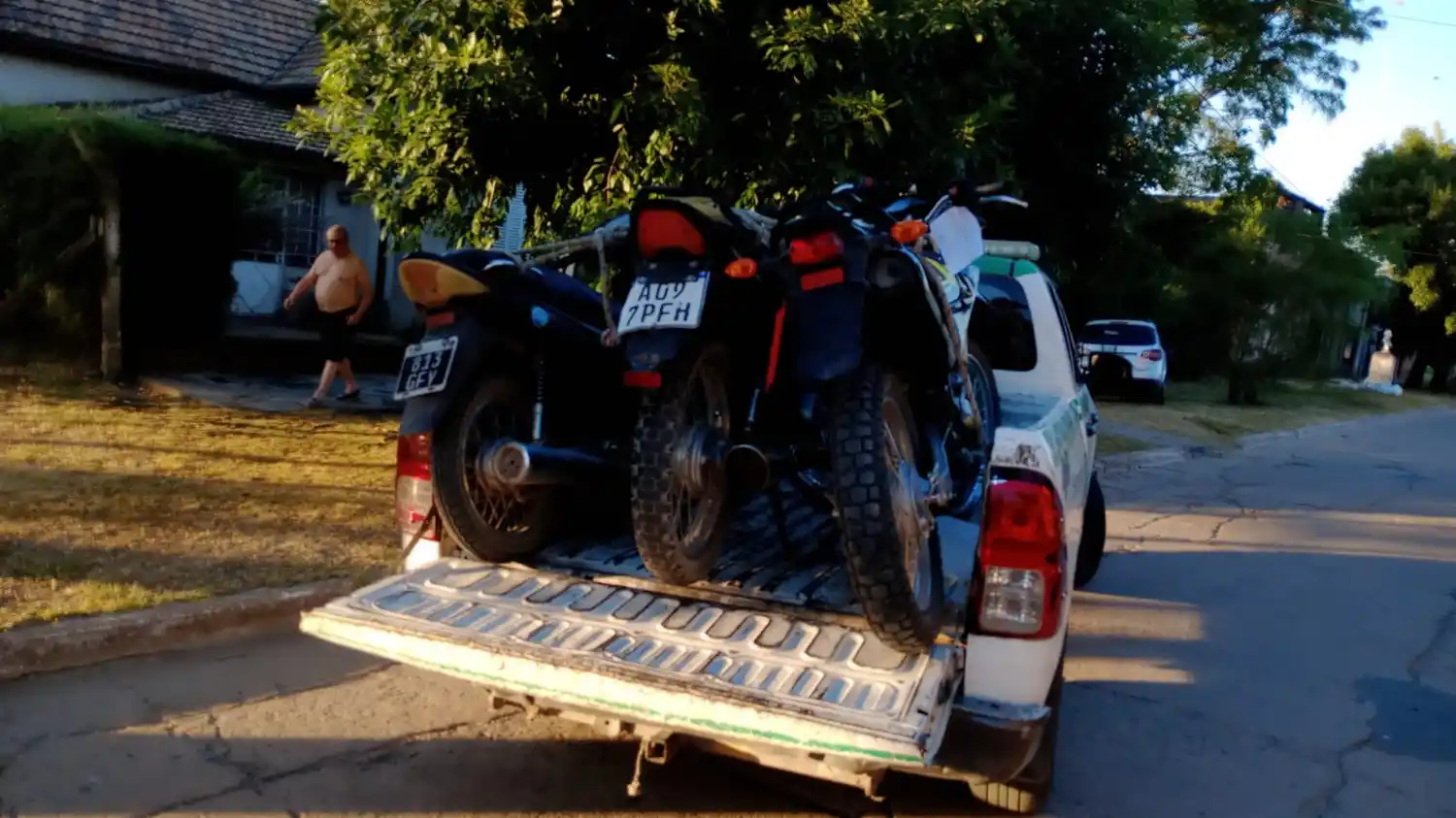 Las motos fueron trasladadas a depósito.