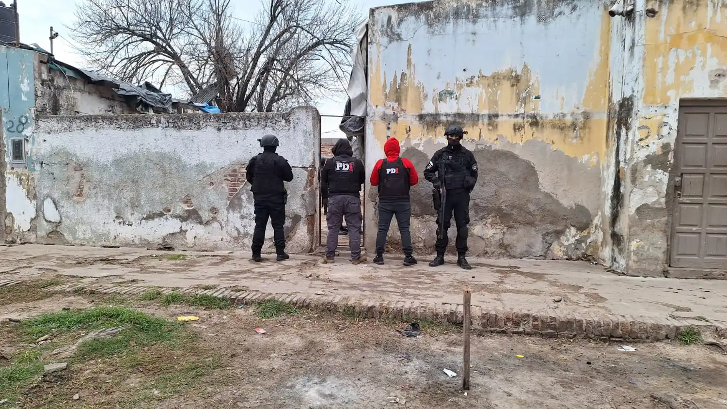 El allanamiento en una vivienda de calle 106.