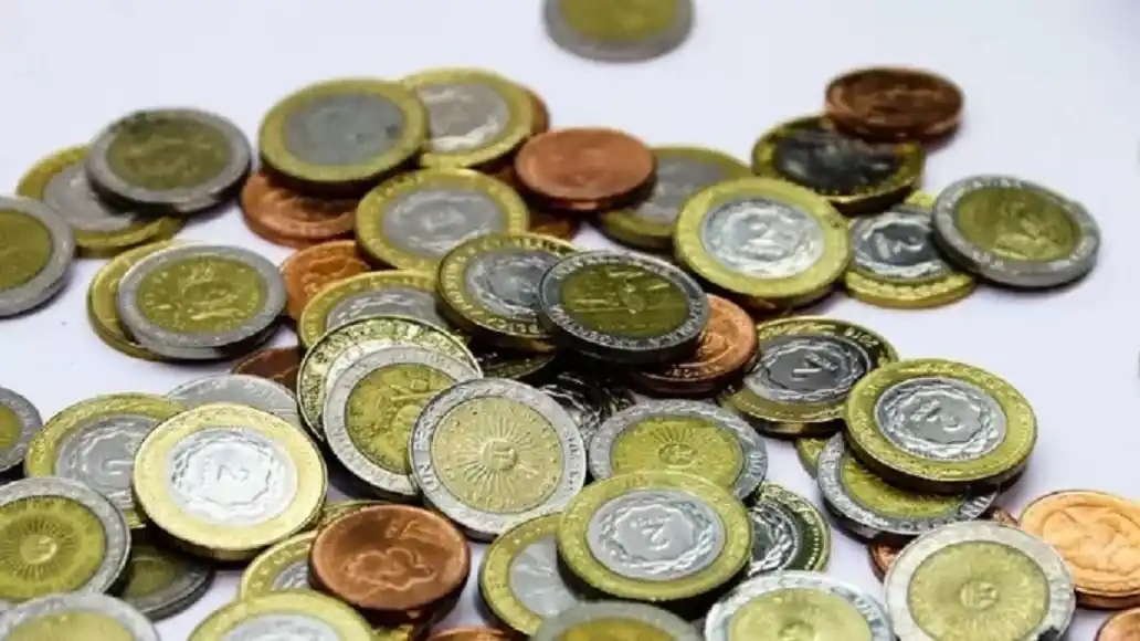 El peso de las monedas argentinas