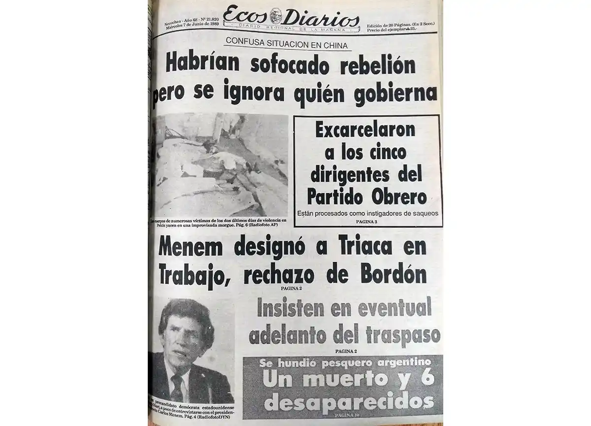 Miércoles 7 de junio de 1989
