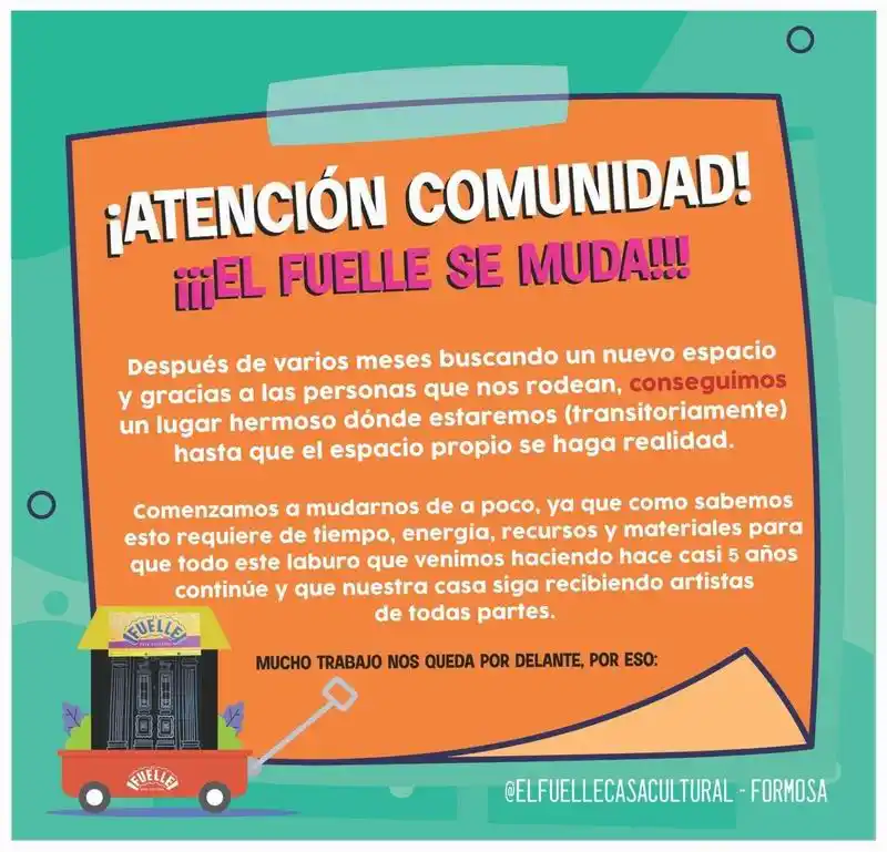 El Fuelle se muda y se despide de 
La Casita cultural con una gran fiesta