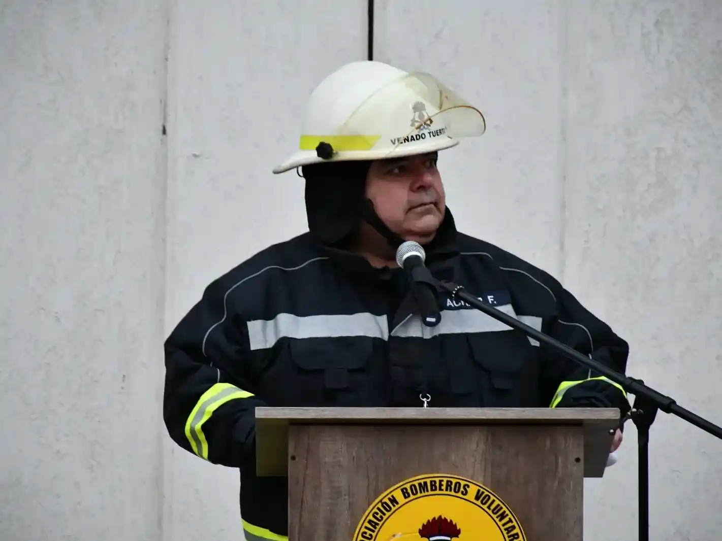 Francisco Acrap, jefe del cuerpo activo de Bomberos Voluntarios.